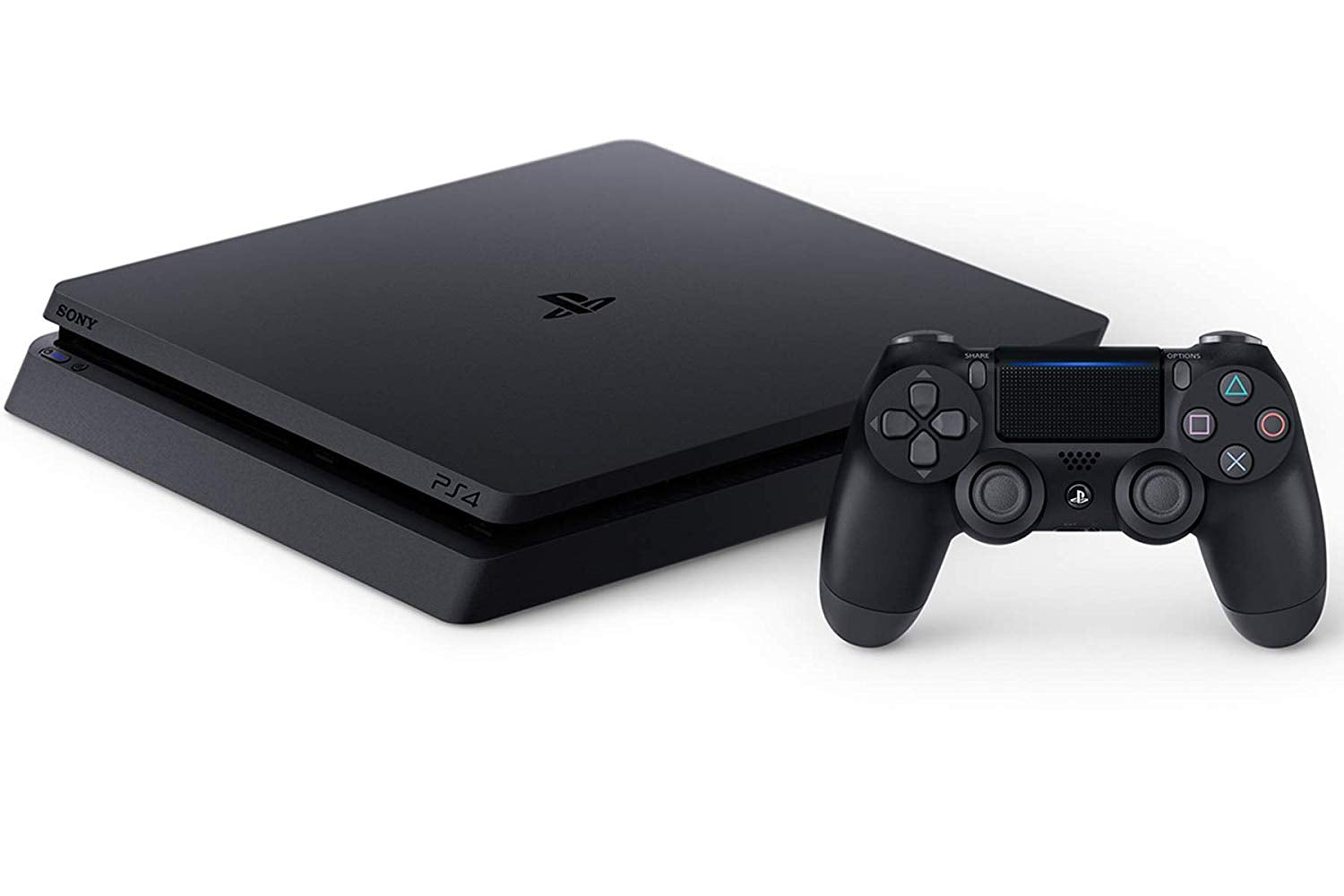 Playstation 4 Slim 1TB Jet Black Gaming Console Bundle With an Extra Black DualShock 4 Wireless Controller Playstation 4 Slim 1TB Jet Black Gaming Console Bundle With an Extra Black DualShock 4 Wireless Controller